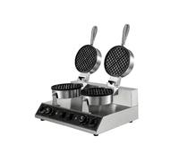Macchina for waffle elettrica singola/doppia da 180 mm Piastra antiaderente for cuocere la torta Waffle rotonda Gaufriers Elettrodomestico cucina Per principianti del fai da te(Single Head)