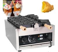 Macchina for waffle Taiyaki a bocca aperta, a forma di pesce, acciaio inossidabile, 3000W, antiaderente, compatta, industriale, ristorante, bar, snack bar, bancarella alimentare