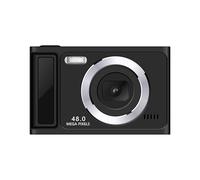 Macchina Fotografica, 1080P 48MP Fotocamera Digitale Compatta con Scheda 32G, Digital Camera con Zoom Digitale 16X Per Bambini Adolescenti Adulto Principianti(Black+64G+TYPE-C+USB)