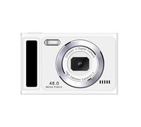 Macchina Fotografica, 1080P 48MP Fotocamera Digitale Compatta con Scheda 32G, Digital Camera con Zoom Digitale 16X Per Bambini Adolescenti Adulto Principianti(White+32G+TYPE-C+USB)