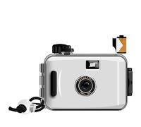Macchina fotografica a pellicola riutilizzabile Macchina fotografica a pellicola impermeabile ricaricabile da 35 mm, con immagini una sola volta, stile retrò impermeabile da 5 m(B,With film)