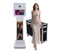 Macchina fotografica con display LCD da 29,6 pollici, con specchio touch screen da 15,6", supporto per selfie, fai da te, con luce RGB, per feste, matrimoni, eventi (macchina per cabina fotografica)