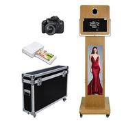 Macchina fotografica con specchio touch screen e schermo LCD diviso Photo Booth stazione selfie Shell Stand Photobooth macchina per eventi (Macchin macchina fotografic mini stampante)