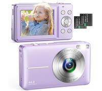 Macchina Fotografica Digitale, 1080P Fotocamera Digitale 44MP Macchina Fotografica Compatta con Zoom 16X e 2 Batterie Per Bambini Adulto Principianti