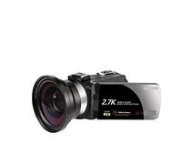 Macchina fotografica digitale, 2.7K Videocamera Livestream Videocamera digitale for uso domestico Zoom 16X 30MP Vlog Webcam 3.0 Ruota Touch Screen(With Lens)