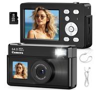 Macchina Fotografica Digitale Fotocamera Digitale Compatta 4K 64MP Scheda da 32