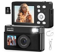 Macchina Fotografica Digitale Fotocamera Digitale Compatta 4K 64MP Scheda da 32