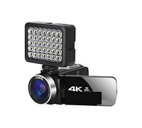 Macchina fotografica digitale, Full 4K UHD Digital Camera Stream Camera 4K Vlog Camcorder Videoregistratore digitale 18X 48MP Webcam Time Lapse(No SD Card,With Light)