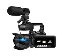 Macchina fotografica digitale, Videocamera da 64 MP Videocamera Full 4K 60FPS for lo streaming live Webcam 18X Auto Focus Vlog Recorder 4quot; Ruota schermo(16G SD Card,With Microphone)