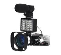 Macchina fotografica digitale, Videocamera grandangolare 4K Videocamera Vlog for visione notturna a infrarossi for streaming Rallentatore 18X Registrazione in loop Fotocamera digitale(16G SD Card)
