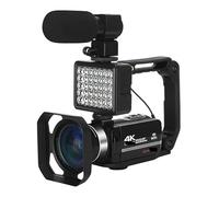 Macchina fotografica digitale, Videocamera professionale 4K Videocamera digitale for lo streaming Vlog Recorder 18X Time-Lapse Webcam Stabilizzatore(64G SD Card,5)