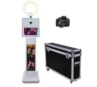 Macchina fotografica DSLR con specchio touch screen da 15,6 pollici, controllo tramite app, per cabina fotografica, stazione per selfie, supporto fai da te LCD Photobooth con luce RGB (Machine +