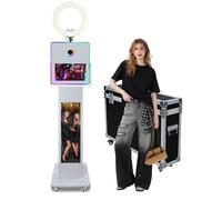 Macchina fotografica DSLR con specchio touch screen da 15,6 pollici, controllo tramite app, per cabina fotografica, stazione per selfie, supporto fai da te, LCD, con luce RGB (macchina per cabina
