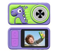 Macchina fotografica giocattolo per bambini, dinosauro fotocamera per bambini dai 3 ai 12 anni, regalo di Natale/compleanno per ragazzi e ragazze, fotocamera digitale per bambini con schermo IPS da 3