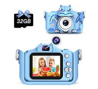 Macchina Fotografica per Bambini, 20MP Fotocamera Digitale 1080P Selfie Fotocamera Bambini Videocamera Giochi Regalo per Bambini Ragazzi Maschio Femmina 3 4 5 6 7 8 9 10 11 12 Anni, 32GB SD 2 Pollici
