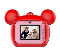Macchina fotografica portatile per bambini, stampante fotografica istantanea per bambini, fotocamera digitale con selfie video con schermo da 2,0 pollici,registratore video HD 1080P per(32G, blu)