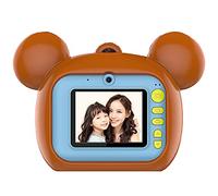 Macchina fotografica portatile per bambini, stampante fotografica istantanea per bambini, fotocamera digitale con selfie video con schermo da 2,0 pollici video HD 1080P per ragazze(32G, blu)