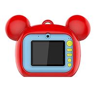 Macchina fotografica portatile per bambini, stampante fotografica istantanea per bambini, fotocamera digitale con selfie video con schermo da 2,0 pollici,registratore video HD 1080P per(16G,blu)