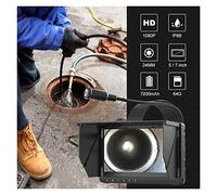 Macchina fotografica subacquea della fotocamera di ispezione del tubo IP68. Endoscopio industriale impermeabile dell'ingresso con 4x zoom 5 pollici LCD (100m. Acqua) per Fognature(5m,7 inch)