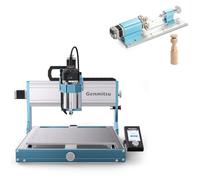 Macchina fresatrice CNC Genmitsu 3030-PROVer Ultr Kit modulo rotante quarto asse, incisore CNC interamente in metallo con potente mandrino da 710 W, doppie guide lineari e viti a ricircolo di sfere