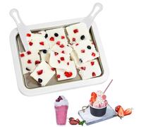 Macchina Gelato Istantaneo, ZoneYan Rolled Ice Cream Maker con 2 Spatoles, Piastra Fredda per Gelato, Ice Cream Roll Machine, Gelatiera Manuale per Gelato Fatta in Casa, Yogurt Congelato, Sorbetto