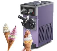 Macchina Gelato Soft Banco Monogusto,Macchina per Gelato Commerciale,Con Compressore Autorefrigerante,4-5 Kg/H Pannello Lcd,Pulizia Automatica Preraffreddamento per Gelato Soft,Yogurt,Purple