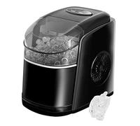 Macchina Ghiaccio 12KG/24h, Macchina del Ghiaccio Casa Professionale Autopulente 1.7L, S/L Dimensioni, Pronto in 6-9 Minuti, Silenzioso, Ice Maker per Casa/Bar, Nero