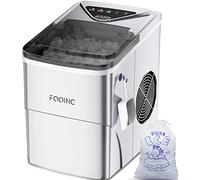 Macchina Ghiaccio Macchina per Ghiaccio da Banco, Macchina per Ghiaccio Autopulente, 9 Cubetti Pronti in 6 Minuti, 15KG in 24 H Macchina del Ghiaccio Portatile per Casa/Cucina/Ufficio/Bar