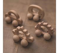 Macchina giocattolo in legno con 4 ruote da spingere e tirare, forme di animali carini, allenamento delle capacità motorie fini per bambini e bambine in età prescolare, modello di auto giocattolo in l