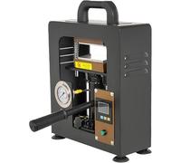 Macchina idraulica della pressa di calore 10T, 600W pressa manuale per colofonia con doppie piastre riscaldanti e pannello di controllo digitale per estrarre pelle PU, fiori e piante