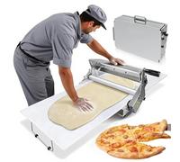 Macchina impastatrice manuale pieghevole, pressa per pizza regolabile da 0 | Macchina manuale per la piegatura dell'impasto con spessore regolabile da 0 a 25 mm, progettata per pressare l'impasto della