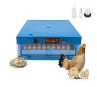 Macchina incubatrice automatica per 64 uova con controllo della temperatura, indicatore di umidità, sistema di rotazione automatica, grande commerciale per polli incubatori, anatre e altri uccelli