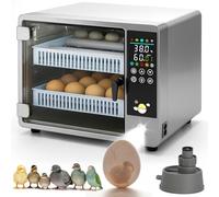 Macchina incubatrice completamente automatica - 24 uova, con evacuazione automatica e monitoraggio dell'umidità, 5 modalità di cova, adatta per polli, anatre, oche, uova di quaglia