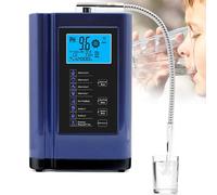 Macchina ionizzatore e purificatore d'acqua, Ionizzatore e purificatore d'Acqua, Acqua acida alcalina PH 3.5-10.5, autopulente, Schermo LCD Intelligente da 3,8"(Blue)
