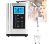 Macchina ionizzatore e purificatore d'acqua, Ionizzatore e purificatore d'Acqua, Acqua acida alcalina PH 3.5-10.5, autopulente, Schermo LCD Intelligente da 3,8"(Silver)