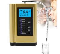 Macchina ionizzatore e purificatore d'acqua, Ionizzatore e purificatore d'Acqua, Acqua acida alcalina PH 3.5-10.5, autopulente, Schermo LCD Intelligente da 3,8"(Gold)