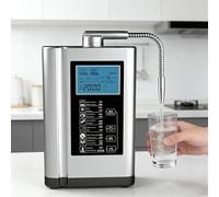 Macchina ionizzatrice e purificatrice d'acqua potenziata, fino a -570 mV ORP, pH 3,5-10,5, macchina per acqua alcalina acida, 7 impostazioni per l'acqua, 8000 litri per filtro, autopulente(Silver)