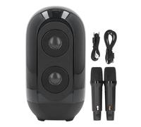 Macchina karaoke altoparlante bluetooth portatile con altoparlante KTV a casa leggera colorata di 2 microfono set per la festa