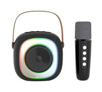 Macchina karaoke, altoparlante di karaoke bluetooth portatile con microfono wireless per bambini e regali di compleanno per bambini per bambini (NERO)