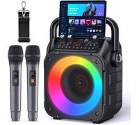 Macchina Karaoke, Altoparlante Portatile Bluetooth per Adulti Con 2 Microfoni Se
