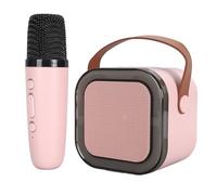 Macchina Karaoke Portatile per Bambini Adulti, Piccolo Altoparlante Bluetooth con Microfono Wireless, con Luce Dinamica a LED, Regali di Compleanno (PIN K)