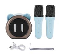 Macchina karaoke wireless altoparlanti bluetooth microfono portatile con luci colorate a LED suoni stereo ad alta definizione 6 effetti vocali per feste domestiche riunioni