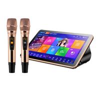Macchina KTV Singing Karaoke, 18,5 pollici Touch Screen Telefono remoto e App di controllo Cloud Download canzoni All in One Karaoke Player con microfono wireless,4TB