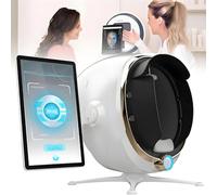 Macchina L'analisi Pelle Viso Intelligenza Artificiale, Macchina Rilevamento Problemi Pelle In 3d 8 Spettri, 5 Dimensioni E 14 Indicatori, Analisi Dati, Supporto Multilingue White-21.5inches