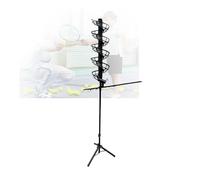 Macchina Lanciapalline da Tennis, Portatile, Non Elettrica, Regolabile da 137 A 187 Cm, for Principianti, Campo Sportivo Domestico(with Extra Track)
