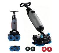 Macchina Lavapavimenti Industriale, Lavasciuga Compatta con Batteria 104Ah, 1200m²/h, Doppia Spazzola 500W per Pulizia Quotidiana, Efficace e Ergonomica(Gray)