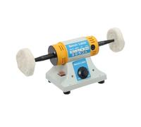 Macchina lucidatrice for gioielli, smerigliatrice doppia da banco, 320 W, 10.000 giri/min, tornio con 2 ruote in tessuto