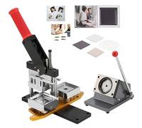 Macchina magnetica per foto fai da te, include 100 set di materiali di consumo, tagliacarte e 1000 pezzi per la creazione di badge a bottone, perfetta per la decorazione del frigorifero