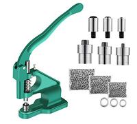 Macchina Manuale A Pressione Pinza per Occhielli Professionale, Occhiello Punch Machine Occhiellatrice 3 Matrici (6/10 / 12mm) Con 1500 Gommini Occhiello Per Tende Cinture Borse Scarpe