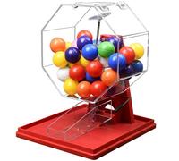 Macchina manuale della lotteria con manovella e gabbia in acrilico, perfetta per luoghi di intrattenimento, centri commerciali e supermercati